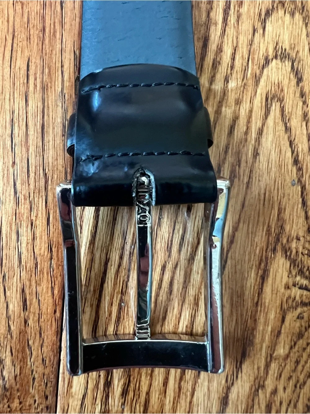 Hugo Boss Belt Men’s 100% Leather with Silver-Tone Buckle Black Size 44/115